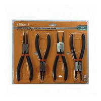 Набір щипців 180 мм 4 шт. для стопорних кілець STURM (10200101)