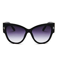 Солнцезащитные очки женские крупные черные