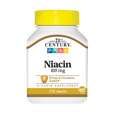 Витамины и минералы 21st Century Niacin 100 mg, 110 таблеток CN3909 SP - фото 1 - id-p1190229299
