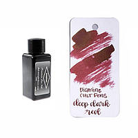 Чернила Diamine Ink 30мл Deep Dark для перьевой ручки насыщенные цвета (Deep Dark Red)