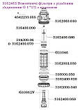 3162463 Всмоктуючий фільтр з різьбовим з'єднанням G 1 "1/2 з клапаном 316 серії 50 меж, фото 4