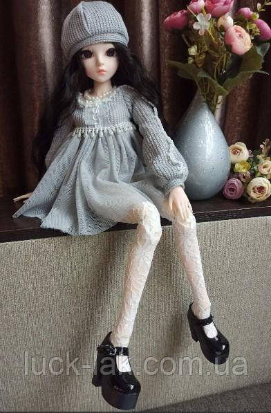 Лялька BJD 60 см 1/3 Б'янка чорний колір волосся + одяг і взуття в подарунок, фото 1
