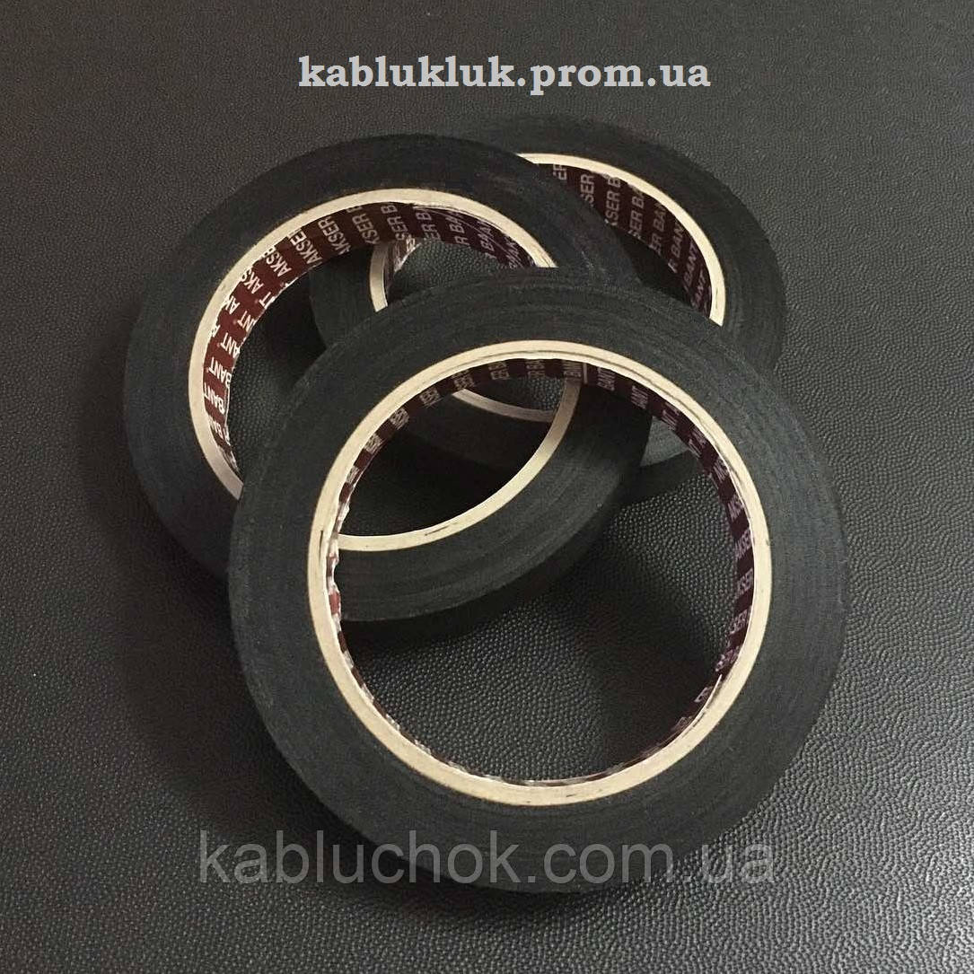 Стрічка тасьма клейова 3 см для виробів зі шкіри (бета-бант), цв. чорний, фото 1