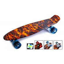 Скейт "Penny Board" "Fire" Блискучі колеса