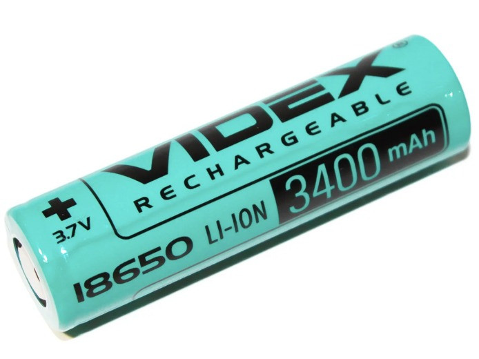 Акумулятор 18650 3400mAh Videx Li-Ion 3,7 V (без захисту)
