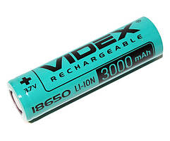 Акумулятор 18650 3000mAh Videx Li-Ion 3,7 V (без захисту)