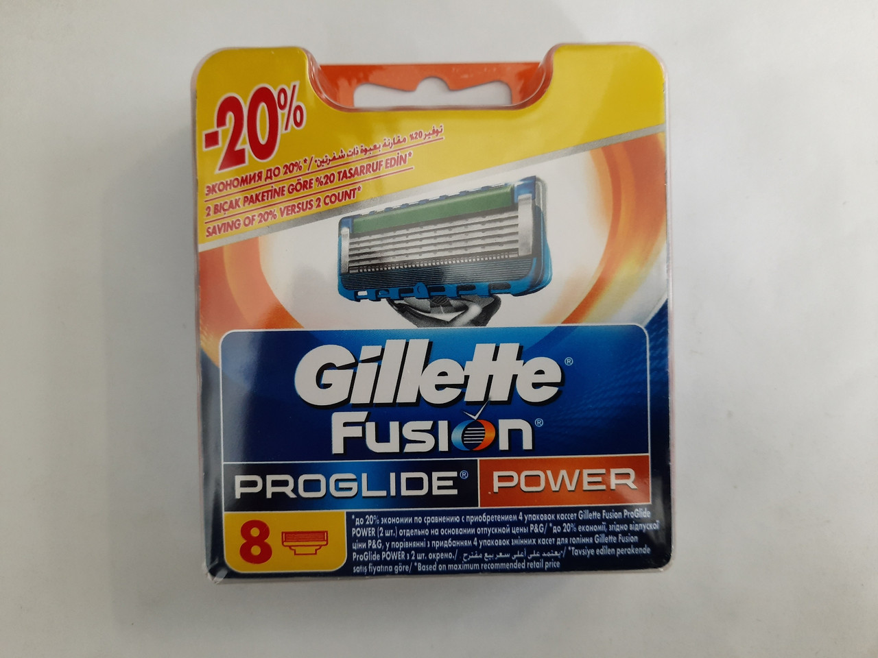 Касети для гоління Gillette Fusion Proglide Power 8 шт. ( Картриджі Фюжин проглейд-повер оригінал)