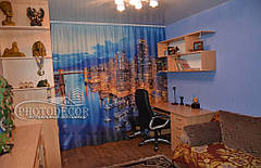 Фото Шторы "Порт в ночном городе" 1