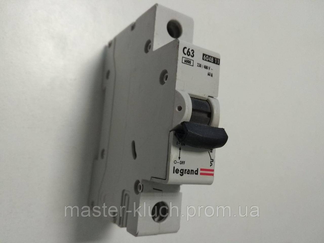 Автоматический выключатель C63А Legrand LR 1P - фото 3 - id-p16116156