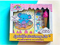 Красочный набор для творчества Sprinkles stationery set, детский набор с блокнотом и ручкой