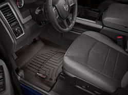 Килими гумові WeatherTech Dodge Ram1500 Quad Cab 2013-2018 передні какао (підлогу килим , без важеля 4x4 )