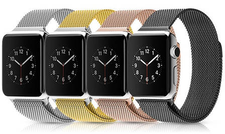 Ремінець для Apple Watch SM (38/40/41 mm) magnetic Black METAL, фото 3