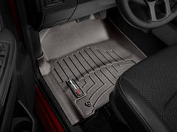 Килими гумові WeatherTech Dodge Ram1500 Crew Cab 2013-2018 передні какао (підлогу килим , ручка 4x4 )