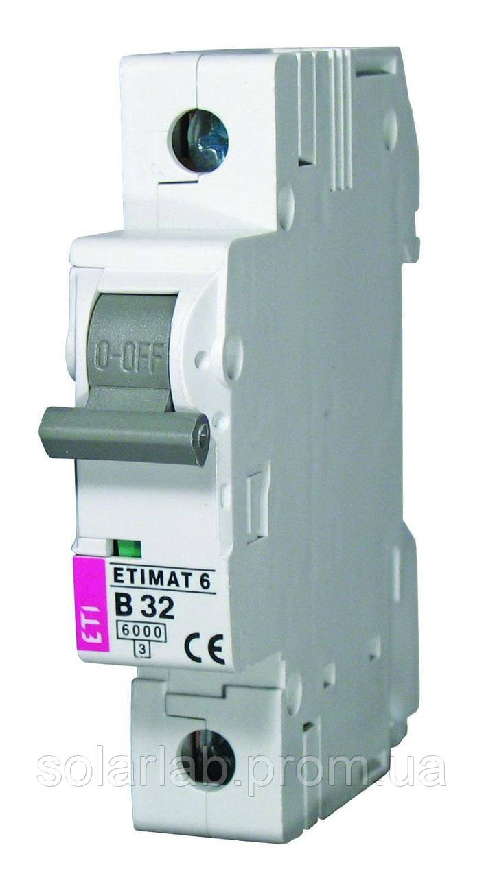 Автоматичний вимикач ETI ETIMAT 6 1p З 25А (6 kA)
