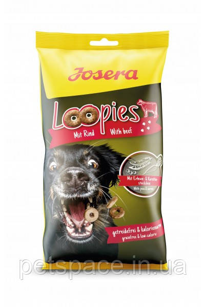Ласощі для собак Josera Loopies Mit Rind (Йозера Лупіс з телятиною), 150г.