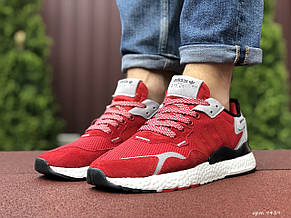 Чоловічі кросівки Adidas Nite Jogger Boost 3M,червоні, фото 2