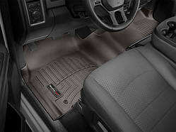 Килими гумові WeatherTech Dodge Ram1500 Crew Cab 2013-2018 передній какао (підлогу килим , без ручка 4x4 )