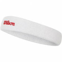 Пов'язка спортивна на голову Wilson Headband для фітнесу та спорту білий (WR5600110)
