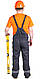 Робочий чоловічий літній костюм куртка з напівкомбінезоном "Дачник" (саржа, 100% бавовна), фото 8