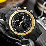 Мужские спортивные часы Sanda 6012 Black-Gold, фото 2