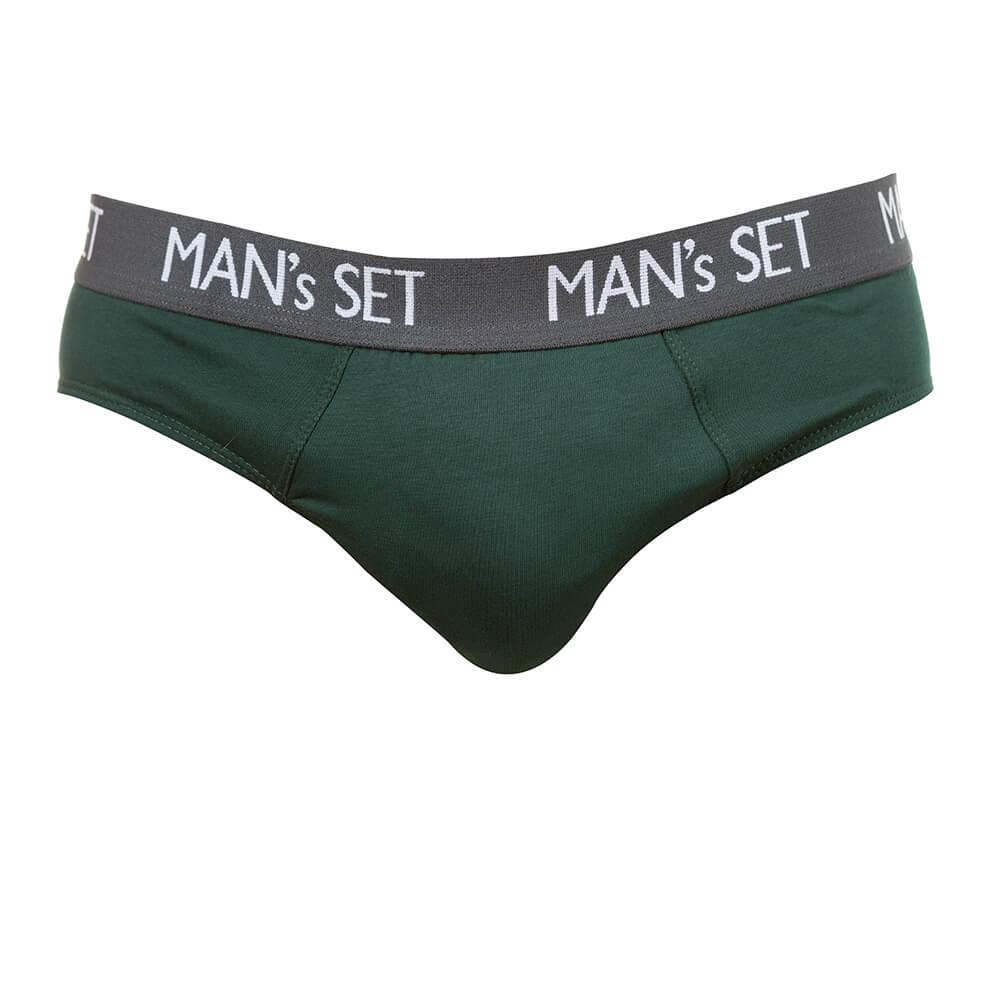 Бріфи чоловічі MAN's SET. Колір темно-зелений. Артикул: 04-0018