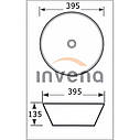 Раковина кругла накладна INVENA Dokos 40 см біла матова, фото 4