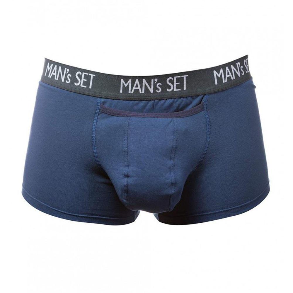Чоловічі труси боксерки MAN's SET. Колір темно-синій. Артикул: 04-0340