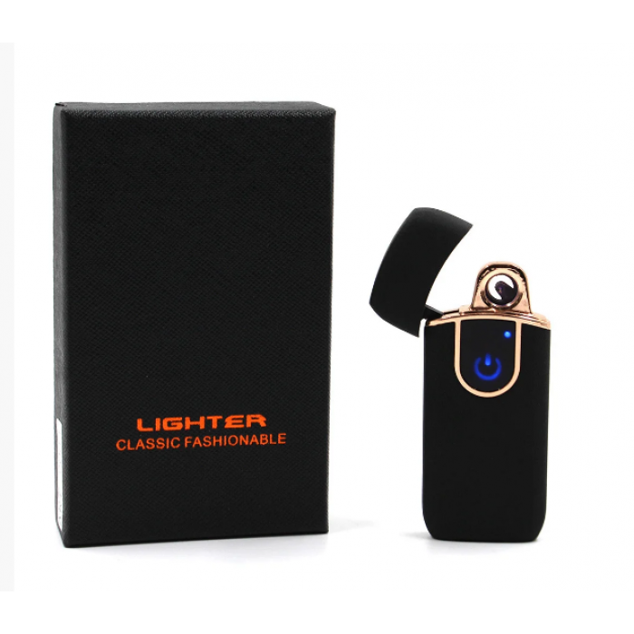 Спиральная сенсорная электрическая USB зажигалка Lighter ZGP 20 Чёрный - фото 1 - id-p1135204476