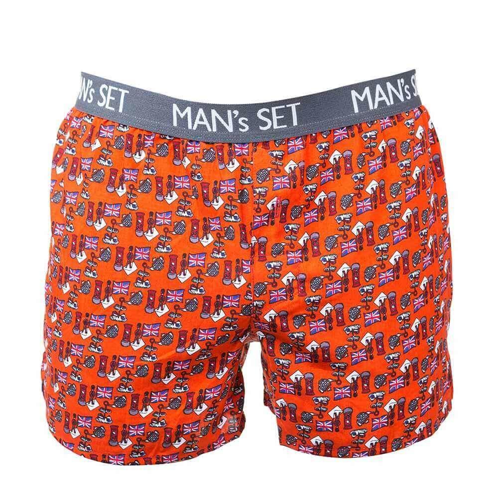 Сімейні чоловічі труси MAN's SET. Колір кораловий. Артикул: 04-0391