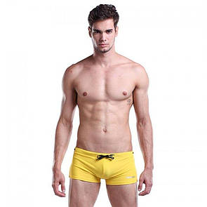 Плавки боксери для чоловіків від бренду Desmit жовтого кольору