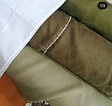 Чоловічий лляний еко костюм-трійка, літній. Піджак, жилет, штани з льону. Розмір ХС-10ХХЛ батал плазайз, фото 5