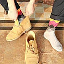 Високі шкарпетки Friendly Socks сірі з кольоровими ромбами, фото 2