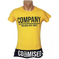 Мужская футболка Virage желтая с надписью Company