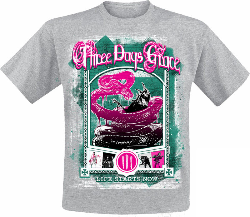 Футболка Three Days Grace "Life Starts Now", Розмір 4XL (XXXL Euro)