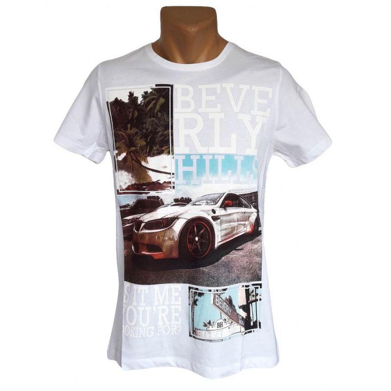 Футболка від Sport Line біла з написом Beverly Hills