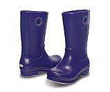 Сапоги резиновые для девочки Кроксы глянцевые / Crocs Girls Wellie Patent Rain Boot (12470), Фиолетовые 26, фото 3
