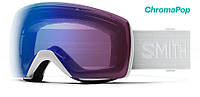 Горнолыжная маска Smith Skyline XL White Vapor Линза S1-S2 ChromaPop Photochromic Rose Flash