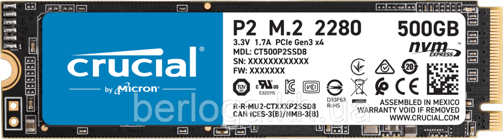 Crucial P2 500 GB (CT500P2SSD8)