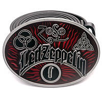 Пряжка Led Zeppelin "ZOSO", Комплект поставки товара Пряжка + ремень (кожзам)