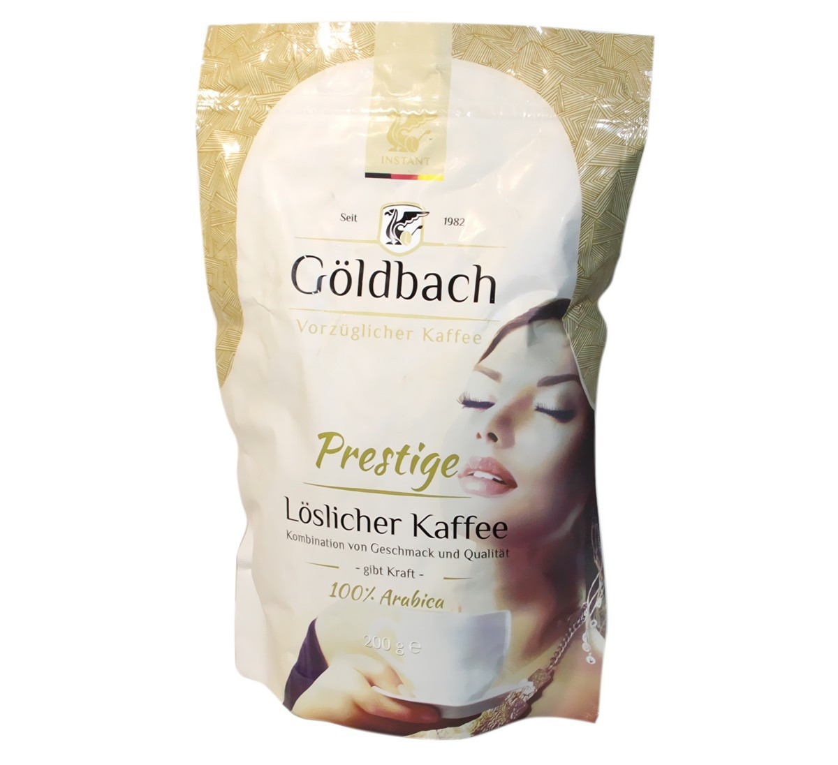 Німецька розчинна кава Goldbach Prestige 200 грамів в м'якому пакованні, фото 1