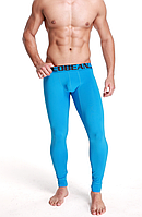Термо кальсоны спортивные стильные Seobean мужские термо-подштанники голубого цвета теплые