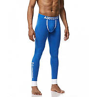 Термобелье мужское хлопок Addtexod подштанники синего цвета теплые кальсоны на зиму стильные спортивные гамаши
