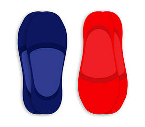 Набір бавовняних слідків від SOX (2 пари: сині + червоні)