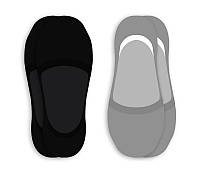 Комплект носков-невидимок SOX от украинского производителя (2 пары: черные + серые)