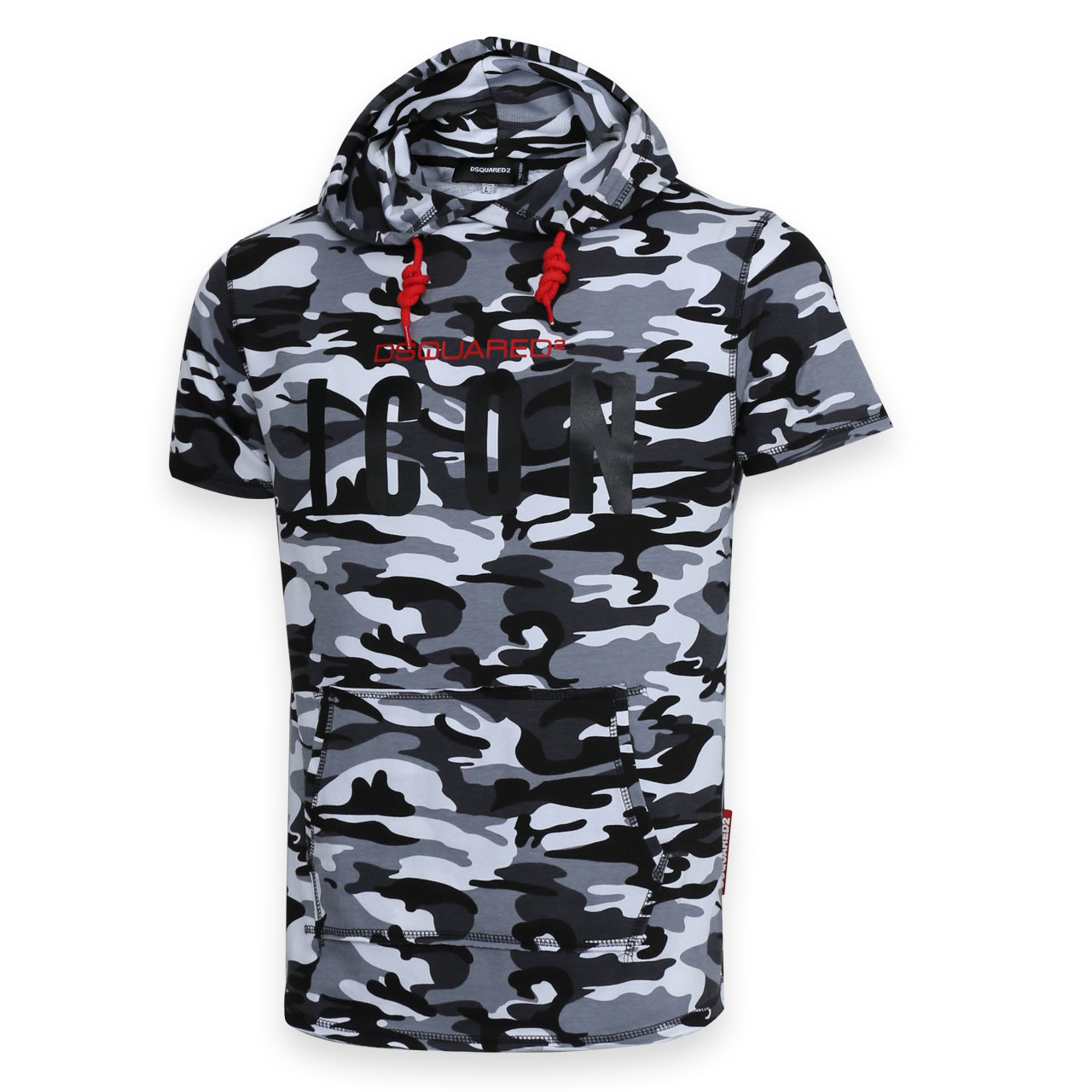 Футболка чоловіча білий камуфляж DSQUARED з принтом ICON з капюш Ф-300 К-3 XL(Р) 20-816-020, фото 1