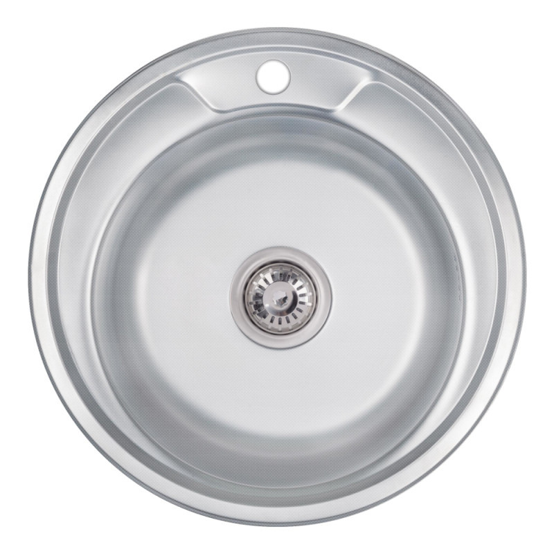 Кухонна мийка Lidz 490-A Decor 0,8 мм (LIDZ490ADEC), фото 1