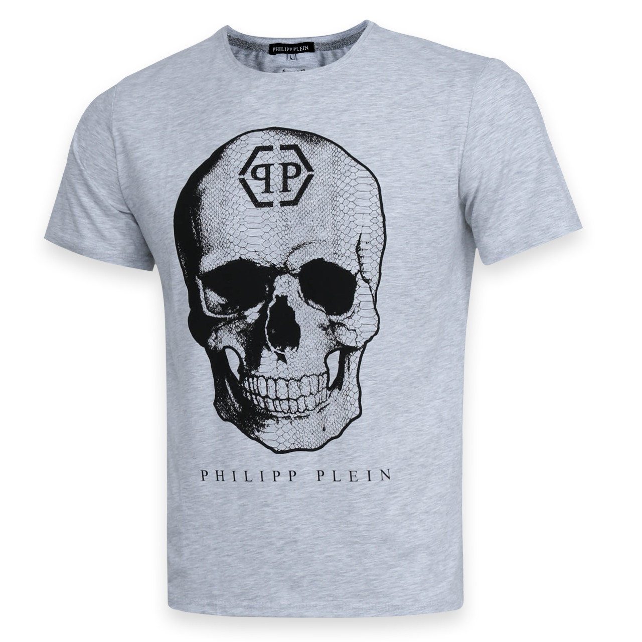 Футболка бел меланж PHILIPP PLEIN №5 Ф-10 WTGRI M(Р) 19-650-020-001, фото 1