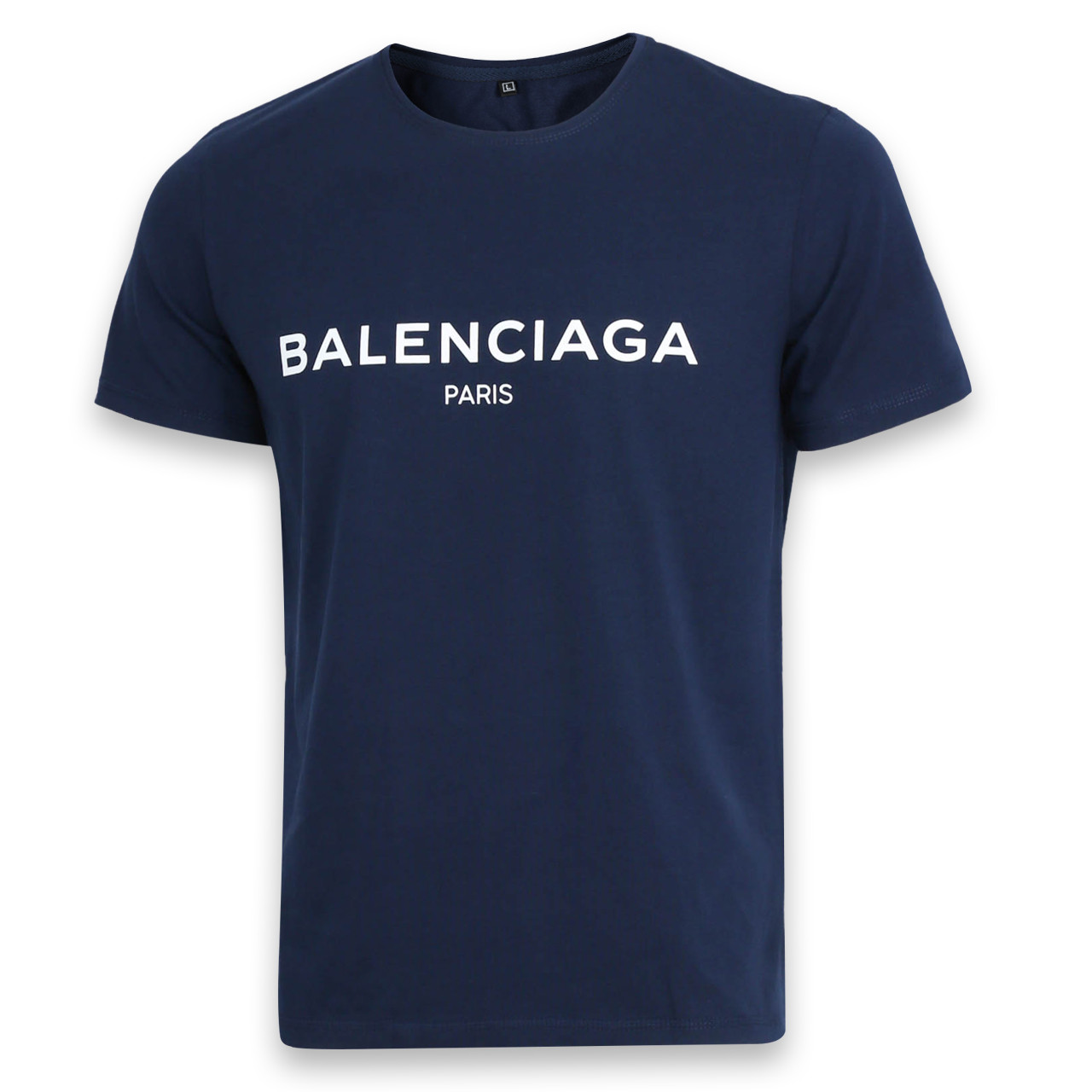 Футболка мужская т синяя с принтом BALENCIAGA Ф-10 DBLU S(Р) 19-646-020, фото 1