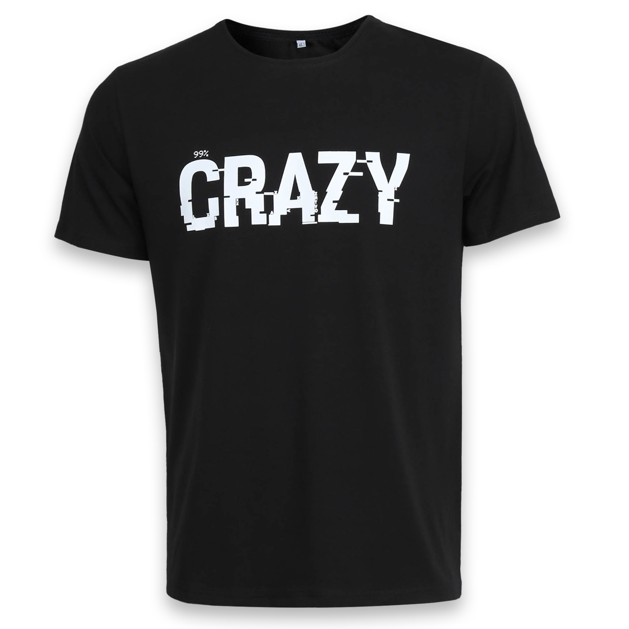 Футболка чоловіча чорна HOPE з принтом "CRAZY" Ф-10 BLK XXL(Р) 20-808-020, фото 1