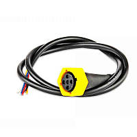 Вилка-штекер на причіп 5 контактна FRISTOM BAJONET жовта з дротом